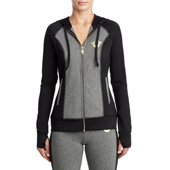 True Religion Women's Activewear Full Zip Hoodie - Picture 1 of 5